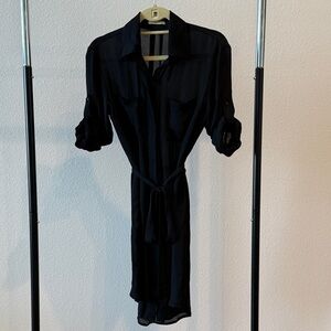 Chelsea Flower Silk Shirt Dress